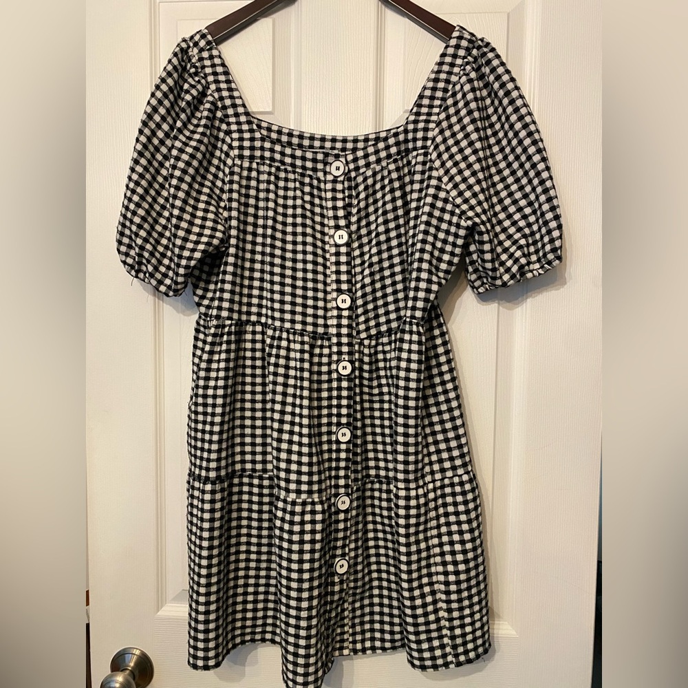 Dex Gingham Babydoll Dress
